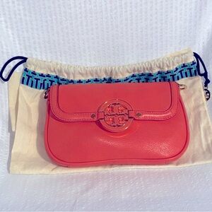 Tory Burch Coral Leather Crossbody Bag